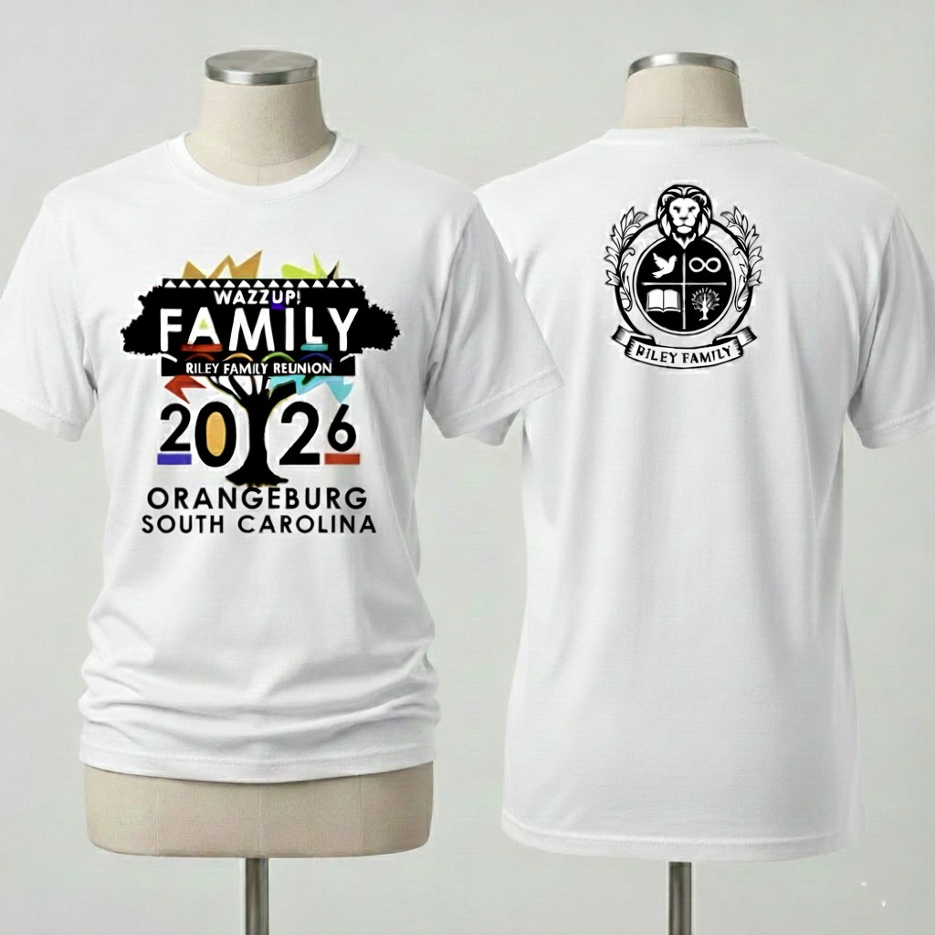 Riley Family Reunion 2026 Official T-Shirt - White
